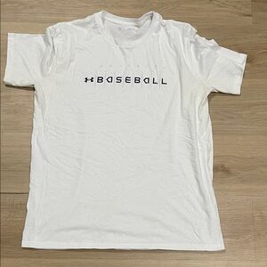 Under Armour White Baseball Graphic Tee